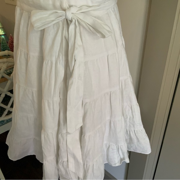 Iralee White Linen Dress 6 - Picture 4 of 8